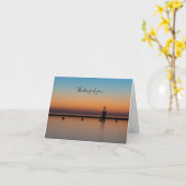 North Ave Lighthouse Sunrise denkt aan je Kaart (Gele Bloem)