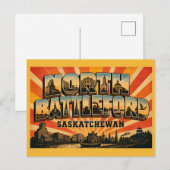 North Battleford Saskatchewan River City Briefkaart (Voorkant / Achterkant)