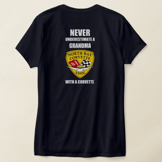 North Bay Corvette Autocross Oma T-shirt (Laag Achter)