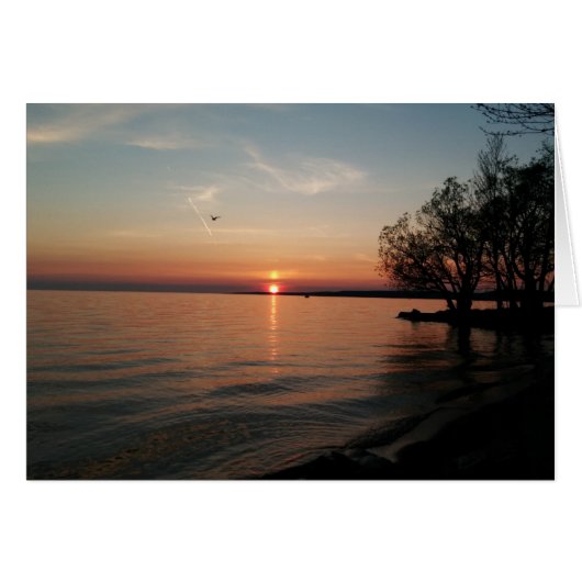 North Bay Sunset kaart (Voorkant Horizontaal)