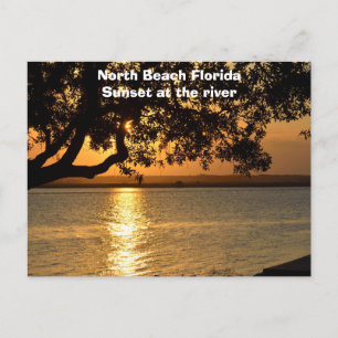 North Beach, Florida Sunset Holiday Briefkaart