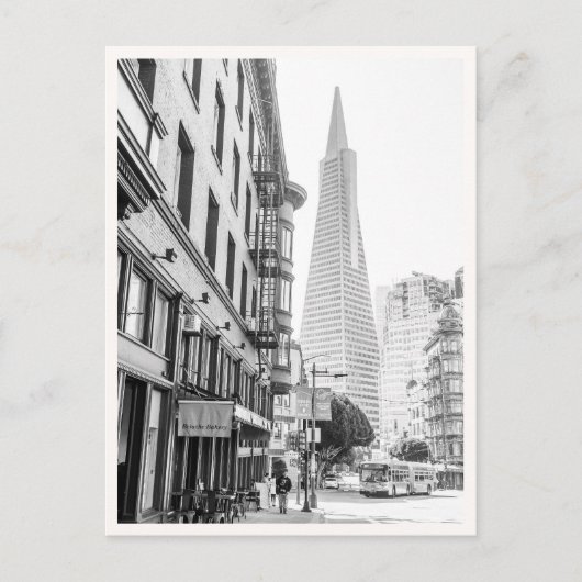 North Beach San Francisco Transamerica & Muni Briefkaart (Voorkant)