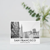 North Beach TransAmerica Pyramid San Francisco Briefkaart (Staand voorkant)