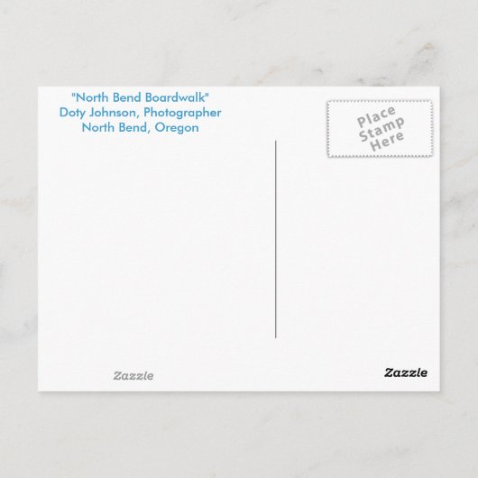 North Bend Boardwalk Briefkaart (Achterkant)