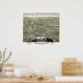 North Berwick, ME Panoramic Map - 1877 Poster (Keuken)