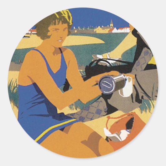 North Berwick Ronde Sticker (Voorkant)