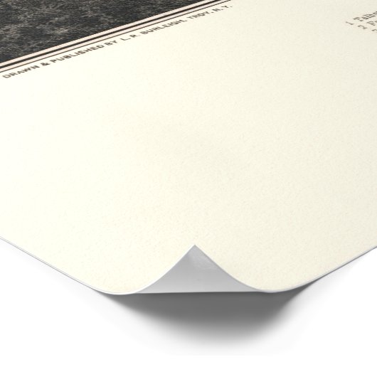 North Billerica, MA Panoramic Map - 1887 Poster (Hoek)