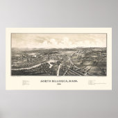 North Billerica, MA Panoramic Map - 1887 Poster (Voorkant)
