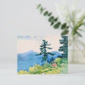 North Bossen Club, Adirondacks, beroemd schilderij Briefkaart (Staand voorkant)