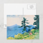 North Bossen Club, Adirondacks, beroemd schilderij Briefkaart (Voorkant / Achterkant)