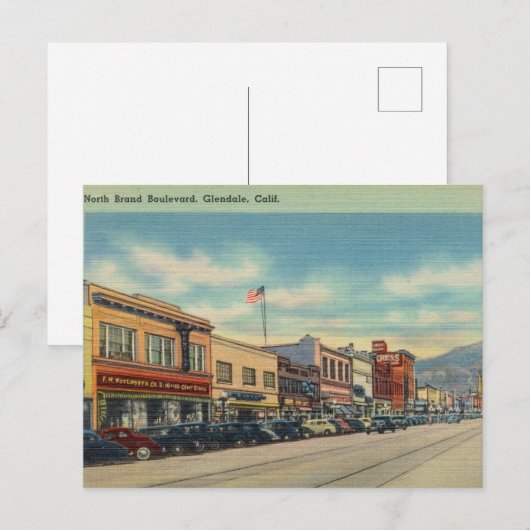 North Brand Boulevard, Glendale, Californië Briefkaart (Voorkant / Achterkant)