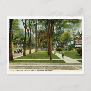 North Broadway, Saratoga Springs, NY  Briefkaart