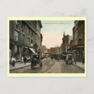 North Broadway, Yonkers, Vintage van New York Briefkaart