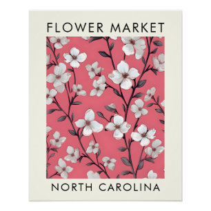North Caroli State Hondenbloemenmarkt Perfect Poster