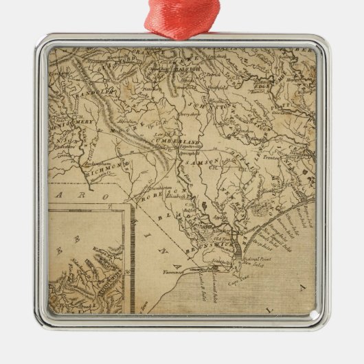 North Carolina 10 Metalen Ornament (Voorkant)