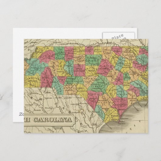 North Carolina 3 Briefkaart (Voorkant / Achterkant)