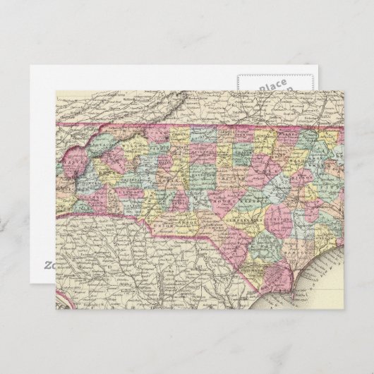 North Carolina 4 Briefkaart (Voorkant / Achterkant)