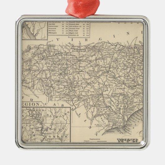 North Carolina 6 Metalen Ornament (Voorkant)