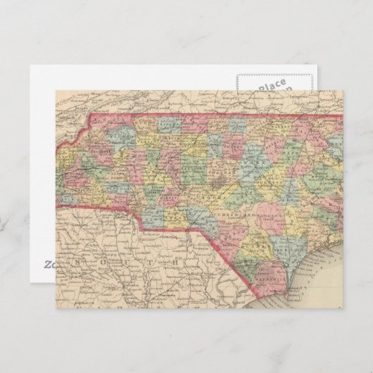 North Carolina 8 Briefkaart (Voorkant / Achterkant)