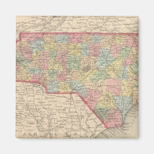 North Carolina 8 Magneet (Voorkant)