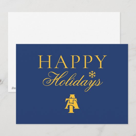 North Carolina A&T State University | A LOGO 2 Feestdagenkaart (Voorkant / Achterkant)