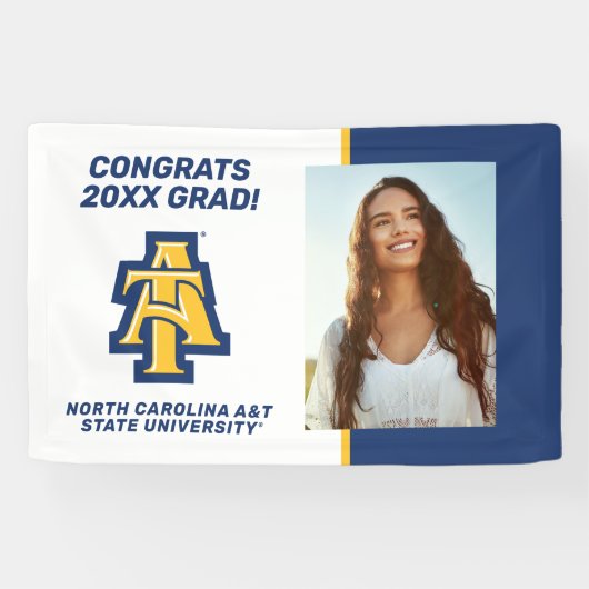 North Carolina A&T State University | A LOGO Spandoek (Horizontaal)