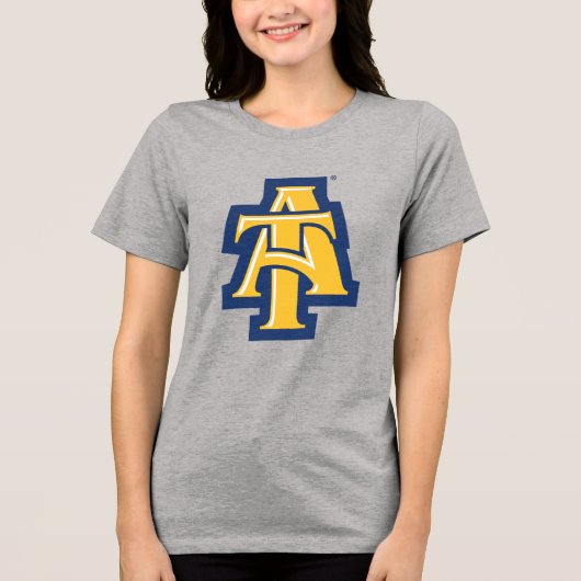 North Carolina A&T State University | A LOGO Tri-Blend Shirt (Voorkant)