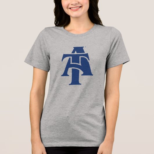 North Carolina A&T State University | A LOGO Tri-Blend Shirt (Voorkant)