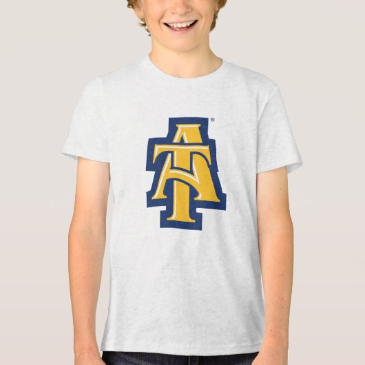 North Carolina A&T State University | A LOGO Tri-Blend Shirt (Voorkant)