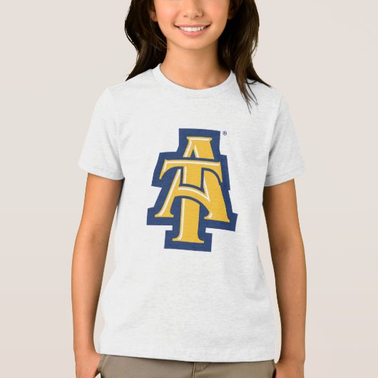North Carolina A&T State University | A LOGO Tri-Blend Shirt (Voorkant)