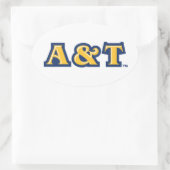 North Carolina A&T State University | A&T Wordmark Ovale Sticker (Tas)