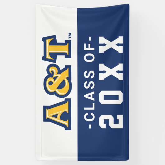 North Carolina A&T State University | A&T Wordmark Spandoek (Verticaal)