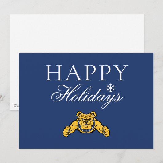 North Carolina A&T State University | Bulldog Feestdagenkaart (Voorkant / Achterkant)