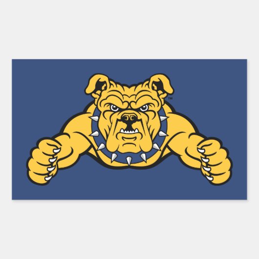 North Carolina A&T State University | Bulldog Rechthoekige Sticker (Voorkant)