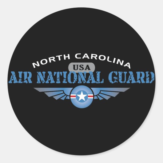 North Carolina Air National Guard Ronde Sticker (Voorkant)