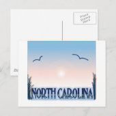North Carolina Airborstel Sunset Briefkaart (Voorkant / Achterkant)