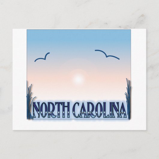 North Carolina Airborstel Sunset Briefkaart (Voorkant)