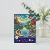 North Carolina | Anime Style Cel Shaded Briefkaart (Staand voorkant)