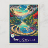 North Carolina | Anime Style Cel Shaded Briefkaart (Voorkant)