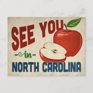 North Carolina Apple - Vintage Travel Briefkaart