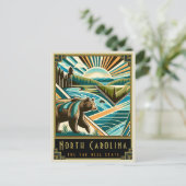 North Carolina | Art. Deco Briefkaart (Staand voorkant)