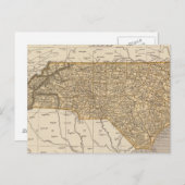 North Carolina Atlas Map Briefkaart (Voorkant / Achterkant)