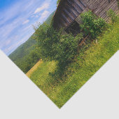 North Carolina Barn met superkleurrijke kwilt Tissuepapier (Detail)