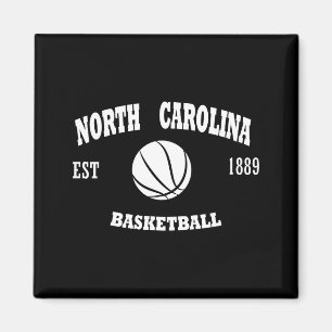 North carolina basketbal retro t-shirt magneet