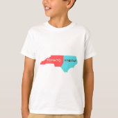 North Carolina BBQ barbeque map T-shirt (Voorkant)