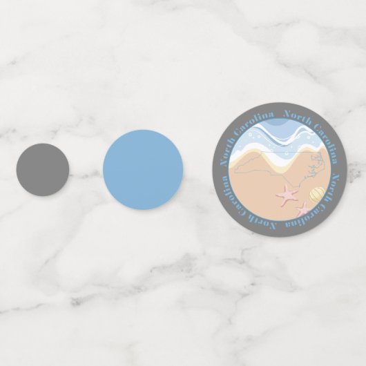 North Carolina Beaches Confetti (Achterkanten)