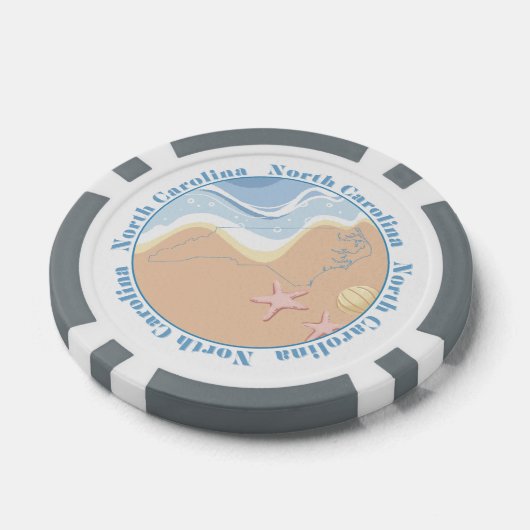 North Carolina Beaches Poker Chips (Enkel)