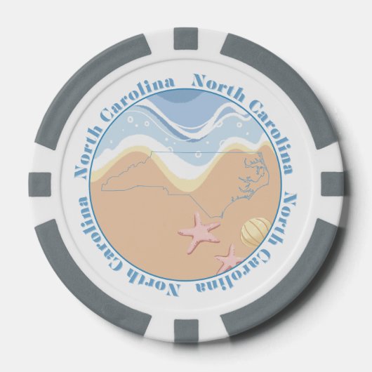 North Carolina Beaches Poker Chips (Voorkant)