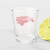 North Carolina Belong State Map Shot Glas (Achterkant)