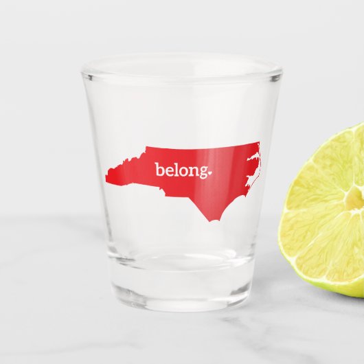 North Carolina Belong State Map Shot Glas (Voorkant)